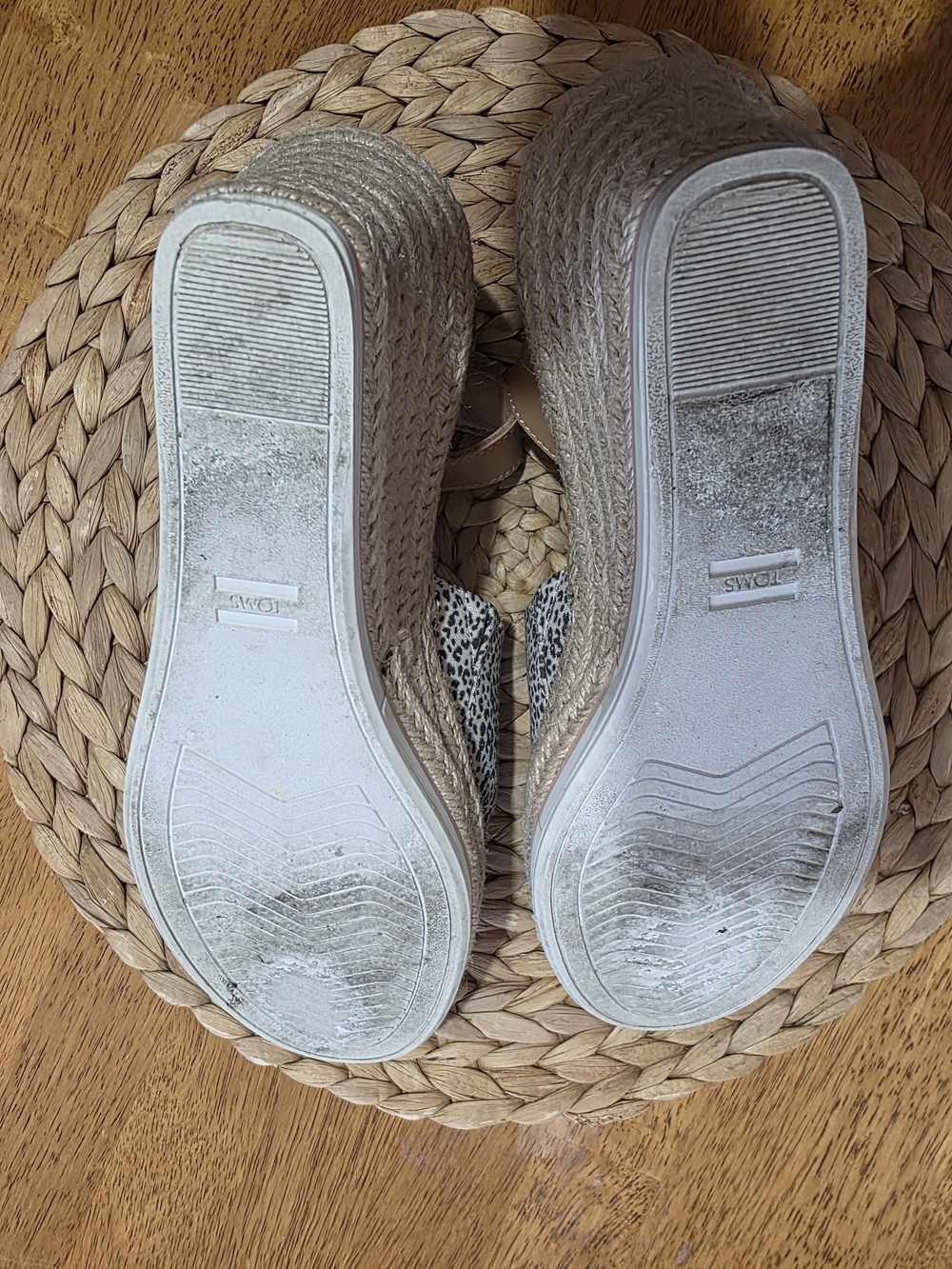 TOMS Leopard Print Ankle-Strap Espadrilles in Beige and Brown - Picture 4 of 6